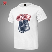Daolang ◎ TEKWOO boxing thể thao T-Shirt champion vòng cổ tròn ngắn tay bông mồ hôi đào tạo và giải trí
