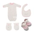 Les enphants / Li phòng trẻ sơ sinh cotton sơ sinh 4 mảnh phù hợp với bộ đồ hộp quà tặng 01C1101304 - Bộ quà tặng em bé Bộ quà tặng em bé