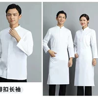 Белый лонгслив, фартук