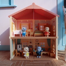 bjd场景道具娃屋 过家家娃娃屋带灯微缩模型1:6blythe小布ob11bjd6分12分娃用玩具