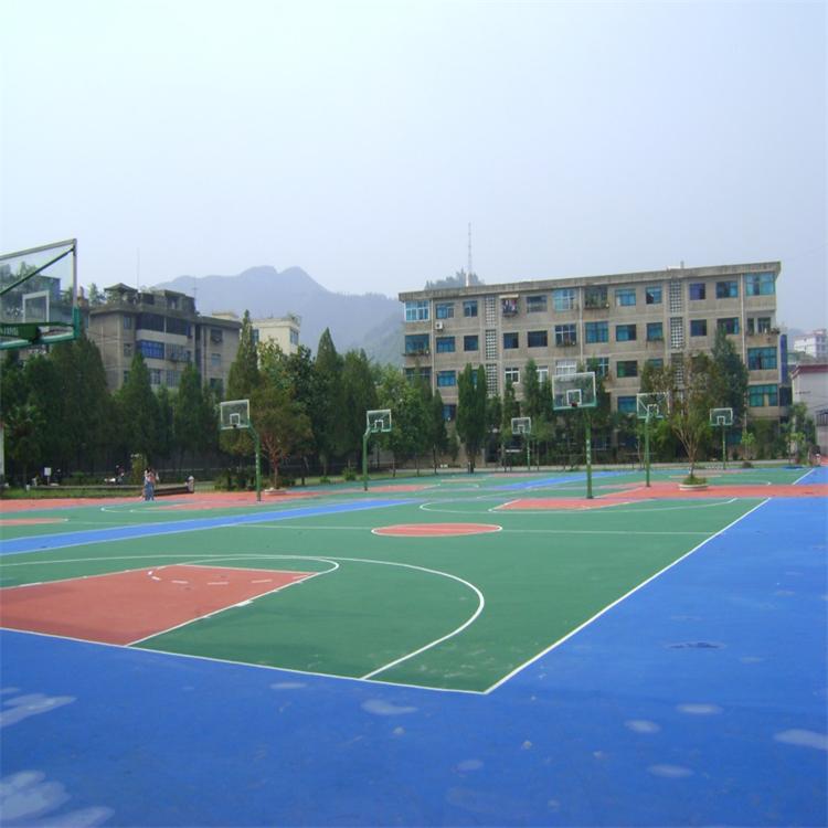 广西南宁丙烯酸网球场地面材料，塑胶运动篮球场地坪翻新工程造价