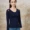 2018 giải phóng mặt bằng phong cách quốc gia phụ nữ kích thước lớn t- shirt thêu đáy áo sơ mi Trung Quốc phong cách dài- tay t- shirt bông áo sơ mi phụ nữ