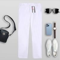 Белые хлопковые летние модные штаны для отдыха, в корейском стиле