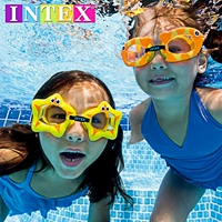 Intex, детские мультяшные водонепроницаемые очки для плавания подходит для мужчин и женщин, дайвинг, 3-10 лет