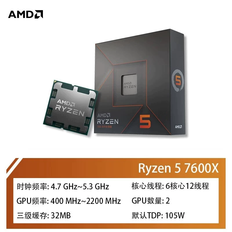 AMD Ryzen 7000 7600x 612 12 GPU