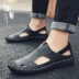 Giày sandal nam da đế bệt đi biển mùa hè xu hướng thời trang thoáng khí giày đế mềm chống trơn trượt đế mềm - Sandal giày nam công sở Sandal