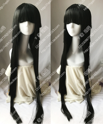 taobao agent Cosplay wig Full -time hunter Ya Lu Jia black one meter 100cm five -layer fifth layer long straight hair