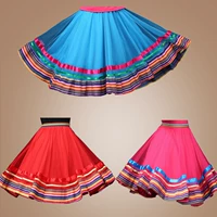 Chunying Square Dance Dress Dress Set 2018 Mới Áo ngắn Ấn Độ Váy Ấn Độ Dance Mông Cổ Váy Lớn Đặt - Khiêu vũ / Thể dục nhịp điệu / Thể dục dụng cụ trang phục khiêu vũ