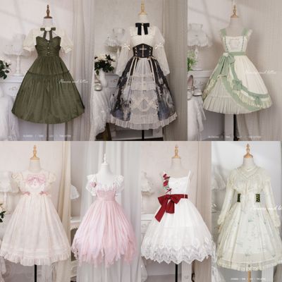 taobao agent Japanese fitted dress for princess, Lolita style, high waist