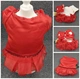 Красная флисовая юбка