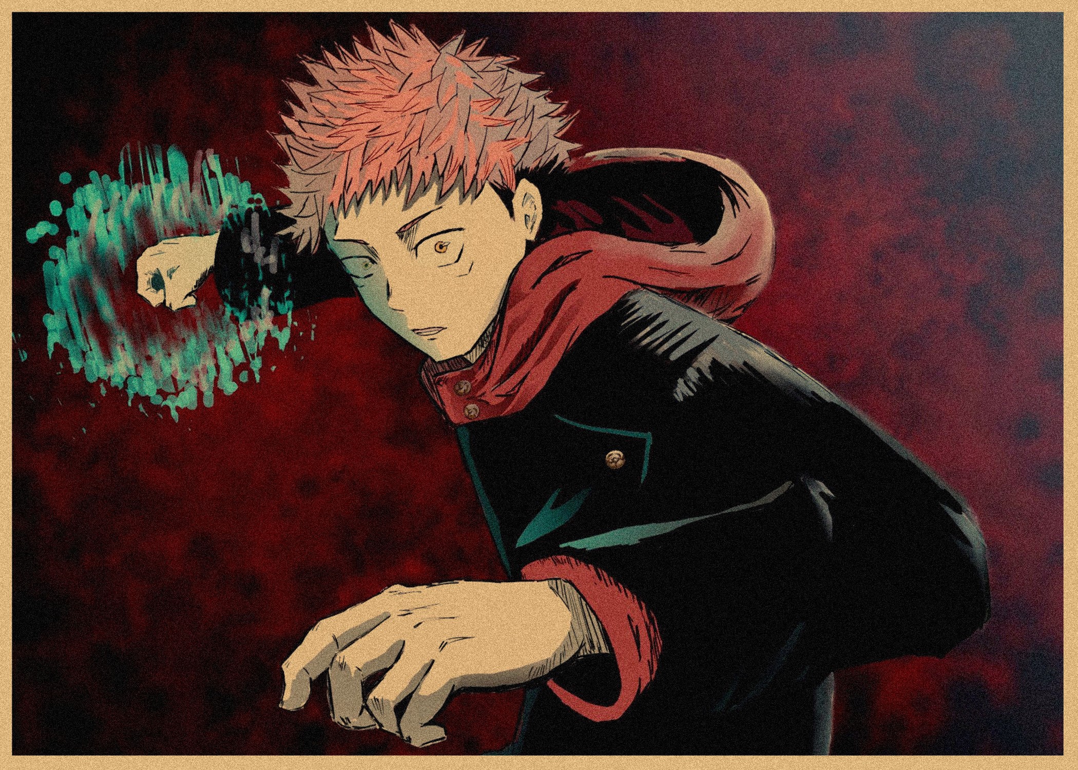 Lake BlueJapan comic Spell return war JujutsuKaisen Retro Kraft paper poster decorate Wall painting 298