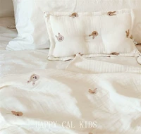 Кремовый белый кролик, двухэтажное одеяло, с вышивкой