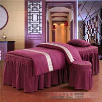 Đi đầu vuông Beauty khăn trải giường denim bedspread thể được tùy chỉnh massage cơ thể chống nhăn da thân thiện với bedspread bông - Trang bị tấm ga spa
