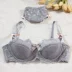 Victoria gợi cảm ren mỏng cotton áo ngực cỡ lớn nửa cốc DE bra đồ lót tập hợp hình dạng để thu thập sữa - Bộ đồ lót Bộ đồ lót