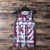 Tide 13 retro vest thể thao giản dị lưới thoáng khí mồ hôi vest lỏng hip hop bóng rổ chất béo cộng với phân bón XL - Lót áo ba lỗ nam cao cấp Lót