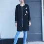 Áo khoác len nữ mùa thu và mùa đông dài 2016 của Hàn Quốc - Trung bình và dài Coat áo khoác đẹp