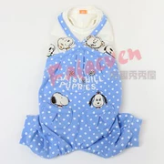 Quần áo thú cưng Nhật Bản gia đình Snoopy huy động ngọc xanh nước giả hai bộ quần áo bốn chân mùa xuân và quần áo chó mùa hè - Quần áo & phụ kiện thú cưng