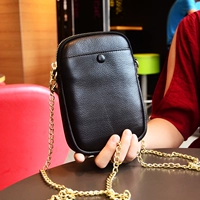 Mùa hè đầu tiên lớp da bò 6,5 inch túi điện thoại di động Túi xách nhỏ thời trang Hàn Quốc chuỗi da mini ví mini túi cầm tay nữ