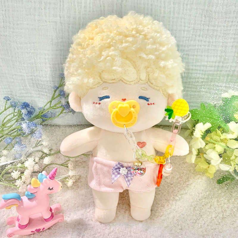 Jelly Yellow Pacifier Pineapplegoods in stock 15cm20cm cotton doll lovely nipple chain colour parts doll men and women nothing attribute match bjd
