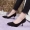 Mùa xuân Hàn Quốc phiên bản mới của giày da lộn mũi nhọn nữ giày cao gót đế cao siêu cao với miệng nông đặt chân thấp giày nữ