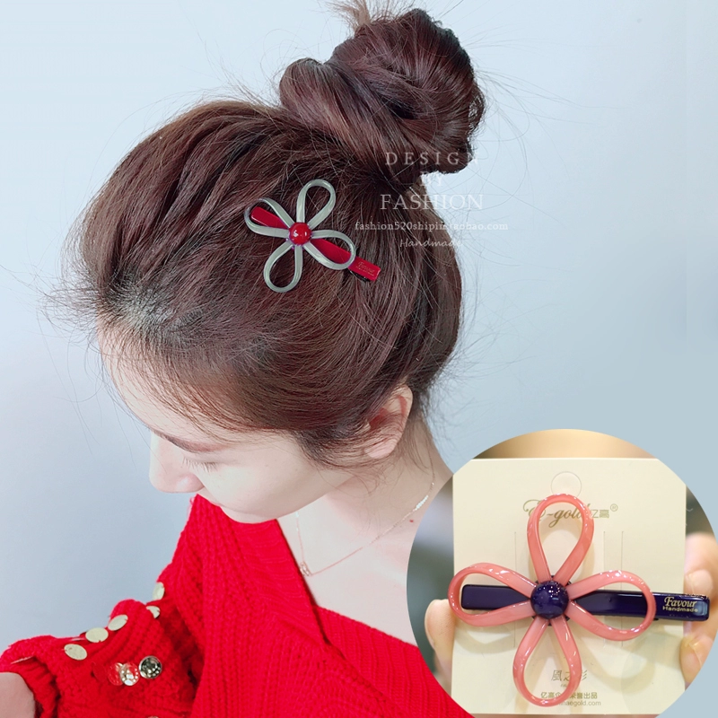 Toàn bộ 25 miễn phí vận chuyển Acrylic Hàn Quốc Phụ kiện tóc Mũ lưỡi trai Clip Bangs Clip Hairpin Edge thẻ Hairpin Duckbill clip - Phụ kiện tóc