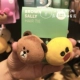 Dây đầu gấu nâu LINEFRIENDS Mũ cao su Hàn Quốc buộc đầu trẻ em bao da màu đỏ in tóc kẹp tóc - Phụ kiện tóc