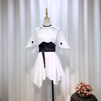 Небольшая дизайнерская рубашка, юбка, утягивающий пояс на талию, корсет, платье, летняя одежда, тренд сезона