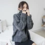2018 Hàn Quốc phiên bản của mới dày cao cổ áo ấm dài tay áo len lỏng giảm béo đầu chic áo len nữ sinh viên áo len cao cổ nữ