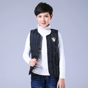 Áo mới cho trẻ em xuống áo cotton trong mùa đông và mùa đông áo vest mỏng bé trai và bé gái dày bên trong và bên ngoài mặc áo lót lót