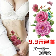 Dán hình xăm không thấm nước nữ lâu dài sexy hoa totem bụng lại mô hình lớn bìa sẹo body painting