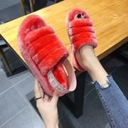 Baby cùng giày sandal và dép nữ mùa hè 2018 thời trang mới mang dép len đi dép lưới phẳng