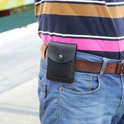 Người đàn ông mặc vành đai nhỏ dây thắt lưng treo vành đai lái xe giấy phép bảo vệ bộ lái xe gói thẻ mini siêu mỏng eo bag