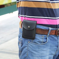 Người đàn ông mặc vành đai nhỏ dây thắt lưng treo vành đai lái xe giấy phép bảo vệ bộ lái xe gói thẻ mini siêu mỏng eo bag 	túi đeo hông tập thể dục	