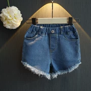 2018 mới của Hàn Quốc phiên bản của cô gái mùa hè quần short trong trẻ em tua rửa nước mềm jeans quần nóng thủy triều