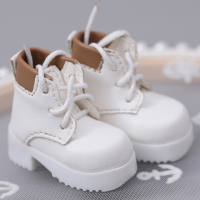 taobao agent BJD doll 6 -point white lace -up casual shoes Little white boots SD doll baby shoes