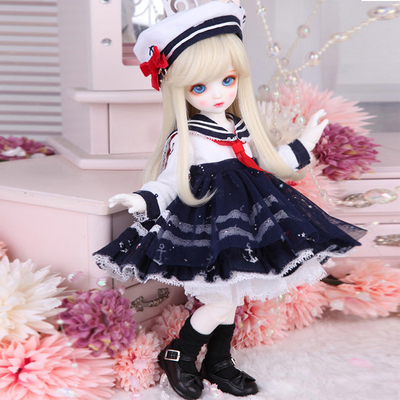 taobao agent BJD baby clothing SD baby clothing naval wind dress 6 points, 4 points, 3 points, jewelry suit set can be customized size
