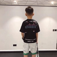 Quần áo trẻ em mùa hè 2019 phiên bản Hàn Quốc của trò chơi in hình áo thun ngắn tay cho bé trai trong chiếc áo sơ mi nửa tay thủy triều của cậu bé lớn - Áo thun đồ bé trai