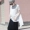 2019 áo thun mới của phụ nữ khâu voan phiên bản Hàn Quốc của áo thun ngắn tay áo thun dáng xòe - Cộng với kích thước quần áo quần thể thao nữ đẹp