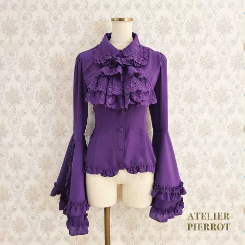 АТЕЛЬЕ PIERROT Lushe кружевной бабочка-бант - норма - резервирование склада рубашка