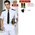 He Jiong cùng phong cách áo sơ mi thuyền trưởng áo sơ mi ngắn tay đồng phục thủy thủ đẹp trai cầu vai thuyền trưởng không khí ít phi công nam áo sơ mi áo sơ mi nam sọc Áo