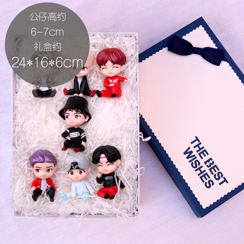 A Blue Letter Gift Box For The Second Generation Of Sitting Teenagersnew pattern Bulletproof Youth League periphery Garage Kit Blind box doll the republic of korea popularity men's team event Star image Model Small ornament