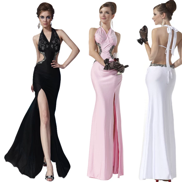 Sexy belt, evening dress for hotel, backless