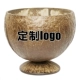 Коричневая кокосовая чашка 500-600 мл логотипа