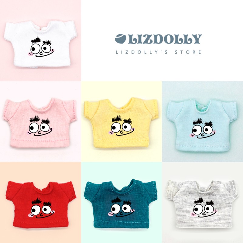 Printed T-shirtob11 【 printing Short sleeve daily T-shirt 】 gsc Plastid Zhongbu bjd Baby Little cloth molly Meijie pig clothes
