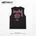 Guochao ins xu hướng letter in ấn vest vest nam Châu Âu và Mỹ đường phố hip hop hiphop không tay T-Shirt mồ hôi vest Lót