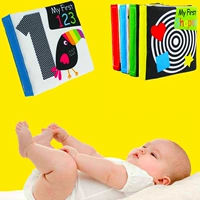 Книга из ткани, трехмерная игрушка, 6-12 мес., раннее развитие, можно отрывать, обучение, 0-1-3 лет