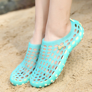 Kẹo lỗ màu giày nữ kích thước lớn dép nhựa giày bãi biển tổ chống trượt nước trôi dép giày thạch