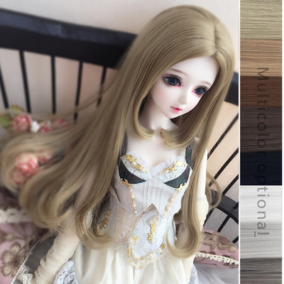taobao agent BJD doll wigs 4 points and 3 points SD DD giant baby high -temperature silk divided into two knives, long pear flowers are full of free shipping