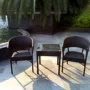 4 # Kết hợp bàn ghế Ban công sân vườn Nội thất sân ngoài trời Khách sạn mây Cafe Ghế ăn Bộ ba mảnh - Bàn ghế ngoài trời / sân ghế ban công