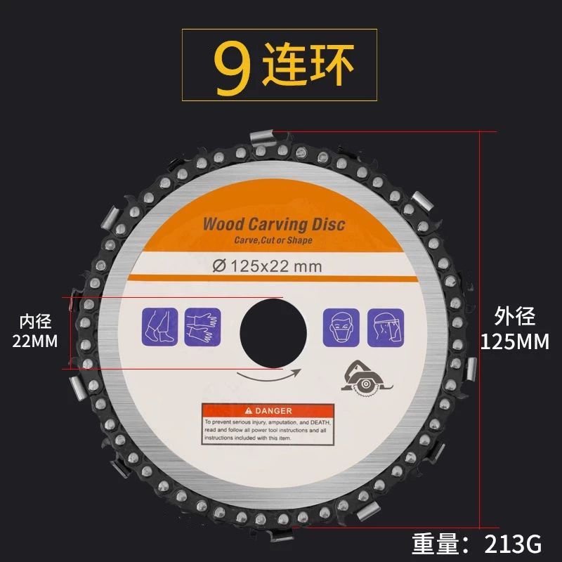 may mai Chuỗi máy mài góc Tấm Tấm Gỗ đồ gỗ 100 Cắt Chip Saw dây xích chuỗi cưa máy mài góc máy mài lưỡi cưa tự động Máy mài